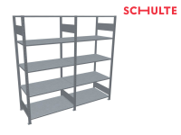 Schulte Fachbodenregal MULTIplus150 H 2.000 mm x T 636 mm beidseitig nutzbar Schulte Fachbodenregal MULTIplus150 H 2.000 mm x T 636 mm beidseitig nutzbar