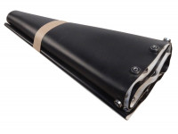 Schwarzer Kurvenfördergurt 60° Fördergurtkurve Gurtbreite 735 mm Röllchengurt   Schwarzer Kurvenfördergurt 60° Fördergurtkurve Gurtbreite 735 mm Röllchengurt