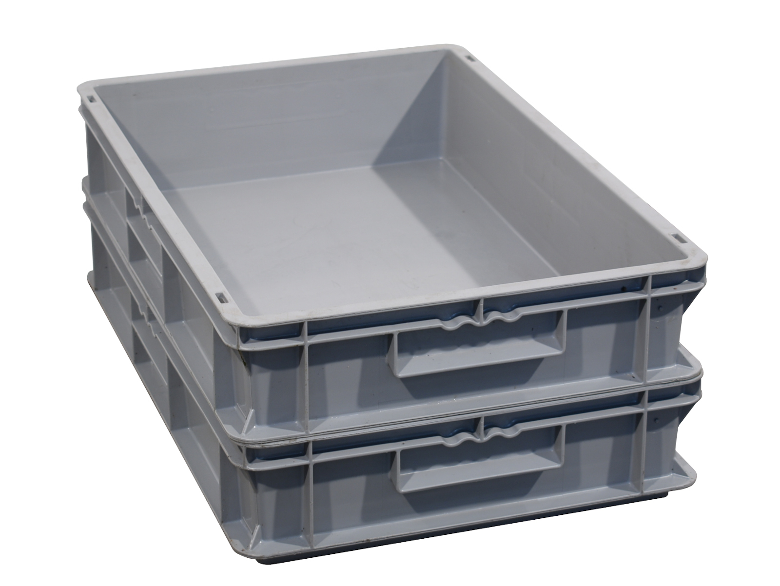 Eurobox Set 10x 60x40x32cm + Rollrahmen - Stapelbare Lagerboxen Aus Recyceltem PP