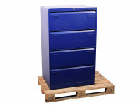 Hängeregistraturschrank Stahl blau lackiert Aktenschrank Büroschrank  Hängeregistraturschrank Stahl blau lackiert Aktenschrank Büroschrank