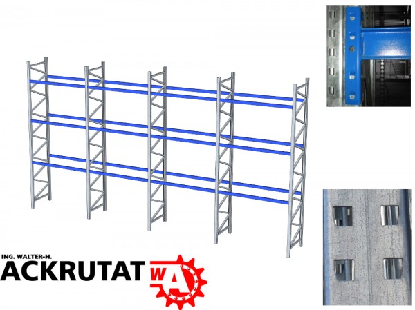 Schäfer Palettenregal PR600 Höhe 4500 mm Länge 11.175 mm 48 Palettenstellplätze