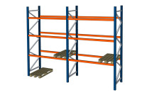 SLP Palettenregal SL20 Höhe 4.620 mm Lichte Weite 2.700 mm 3 Ebenen Fachlast 3.000 kg SLP Palettenregal SL20 Höhe 4.620 mm Lichte Weite 2.700 mm 3 Ebenen Fachlast 3.000 kg