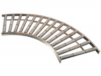Rollenbahnkurve 90° Förderkurve Kurvenrollenbahn Förderbandkurve Stahl verzinkt   Rollenbahnkurve 90° Förderkurve Kurvenrollenbahn Förderbandkurve Stahl verzinkt