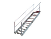 Industrietreppe Stahltreppe Höhe 2585 mm Stahlwangentreppe verzinkt 14 Stufen Treppe Industrietreppe Stahltreppe Höhe 2585 mm Stahlwangentreppe verzinkt 14 Stufen Treppe