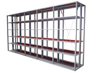 SSI Schäfer R4000 Lagerregal Fachbodenregal 5 Felder Stahlregal Doppelregal Fachregal SSI Schäfer R4000 Lagerregal Fachbodenregal 5 Felder Stahlregal Doppelregal Fachregal