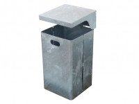Mülleimer Wertstoffbehälter 45 l Abfalleimer Abfallbehälter feuerverzinkt   Mülleimer Wertstoffbehälter 45 l Abfalleimer Abfallbehälter feuerverzinkt