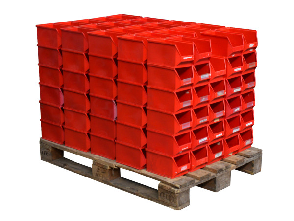 149x RBB 4 Sichtlagerkästen 150x230x130 mm rot Kunststoffkiste Kleinteilebox