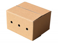 Faltkarton gelocht Wellpappkartonage zweiwellig 340x395x245 mm Faltkarton gelocht Wellpappkartonage zweiwellig 340x395x245 mm