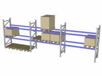 3 Felder Palettenregal Schwerlastregal Lagerregal Bito P18 3 Felder Palettenregal Schwerlastregal Lagerregal Bito P18