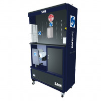 Sanisam Duo - Doppelseitige Desinfektionsstation Händedesinfektionsspender mobil Sanisam Duo - Doppelseitige Desinfektionsstation Händedesinfektionsspender mobil