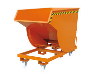 Schwerlast-Kippbehälter 2015 in orange lackiert Schwerlast-Kippbehälter 2015 in orange lackiert