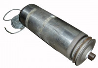 Joki Trommelmotor Walzenmotor Keilriemenscheibe Förderband RL=360 mm Ø 135 mm   Joki Trommelmotor Walzenmotor Keilriemenscheibe Förderband RL=360 mm Ø 135 mm