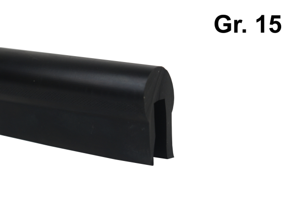 Siebschutzprofil Gr. 15 schwarz Kantenschutz 8x25x24/14 mm Klemmprofil