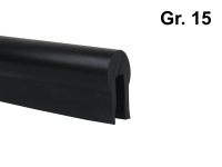Siebschutzprofil Gr. 15 schwarz Kantenschutz 8x25x24/14 mm Klemmprofil Siebschutzprofil Gr. 15 schwarz Kantenschutz 8x25x24/14 mm Klemmprofil