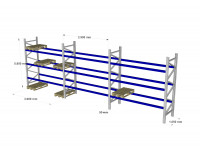 Palettenregal SSI Schäfer PR 600 gebraucht Länge 9060 mm Höhe 5800 mm 3 Ebenen Palettenregal SSI Schäfer PR 600 gebraucht Länge 9060 mm Höhe 5800 mm 3 Ebenen