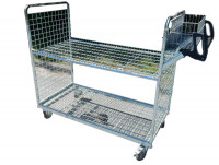 Rollwagen Schiebbügelwagen Wanzl L1565 mm Transportwagen 2 Ebenen Wagen   Rollwagen Schiebbügelwagen Wanzl L1565 mm Transportwagen 2 Ebenen Wagen