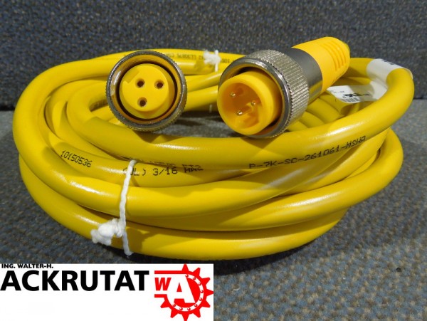 Turck mini fast RYM RKM 36-2M Kabel Buchse Daten 3 Pol 2m Stecker