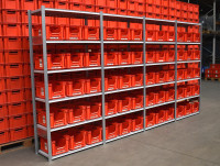 Dexion HI280 Fachbodenregal Stahlregal Länge 4055mm Tiefe 400mm Lagerregal Dexion HI280 Fachbodenregal Stahlregal Länge 4055mm Tiefe 400mm Lagerregal