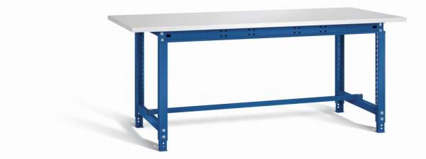 Otto Kind Werkbank 2004 x 1000 x 718-958 mm (BxTxH), Melaminplatte, blau, Typ allrounder 111 m