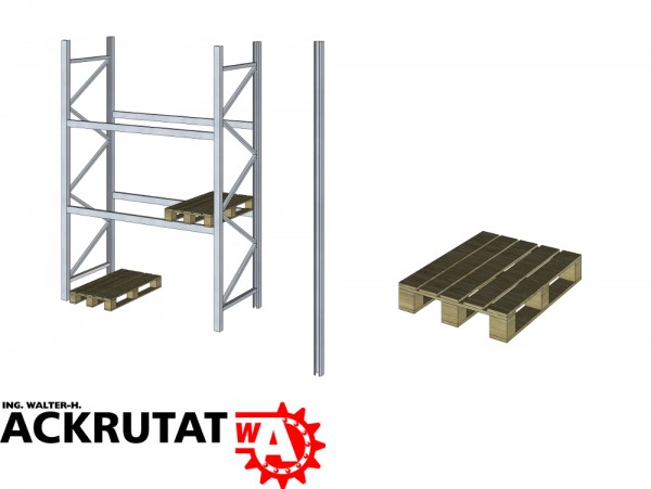 1 Schäfer PR600 Pfosten Rahmenprofil Palettenregal H2300 Regal Stütze