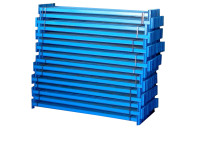 2x Ohra Traversenpaar Träger Traverse LW3.700 H125 B50 mm Palettenregal Regalholm blau lackiert 2x Ohra Traversenpaar Träger Traverse LW3.700 H125 B50 mm Palettenregal Regalholm blau lackiert