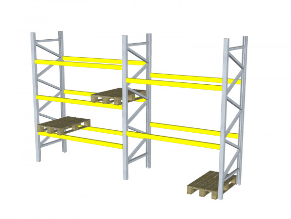 Metalsistem Palettenregal gebraucht Länge 4.270 mm Höhe 2950 mm 2-3 Ebenen