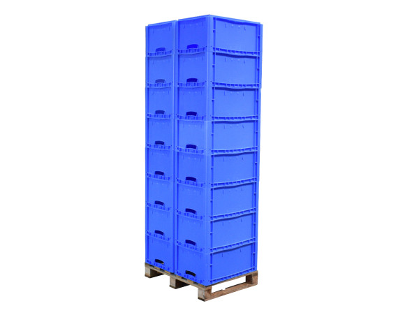 16 Stück Bito 6427 Kunststoffboxen Eurostapelkisten blau Polypropylen