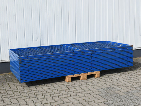 Rueckwandgitter Breite 2.700 mm Hoehe 1.000 mm Palettenregal Stahlgitter Absperrzaun Stahl