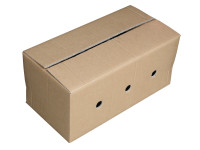 Faltkartonage 265x520x235 mm braun Wellpappe zweiwellig Faltkartonage 265x520x235 mm braun Wellpappe zweiwellig