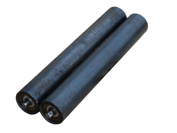 2x Tubeurop France NF A 49541 Stahl Tragrollen Rollenlänge 600 mm schwarz Ø90 mm