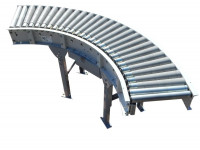 Rollenbahnkurve 90° Förderkurve angetrieben Breite 430 mm Kurvenförderer 0,55 kW   Rollenbahnkurve 90° Förderkurve angetrieben Breite 430 mm Kurvenförderer 0,55 kW