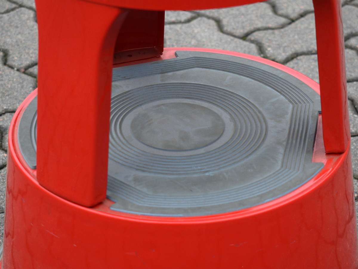 Tritthocker Elefantenfu 435 x 410 mm (BxH) Rollhocker Rolltritt Hocker