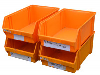Kunststoffkisten stapelbar orange gelb  Kunststoffkisten stapelbar orange gelb