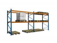 Nedcon Palettenregal Höhe 4.000 mm Lichte Weite 2.700 mm 2 Ebenen Fachlast 3.000 kg Nedcon Palettenregal Höhe 4.000 mm Lichte Weite 2.700 mm 2 Ebenen Fachlast 3.000 kg