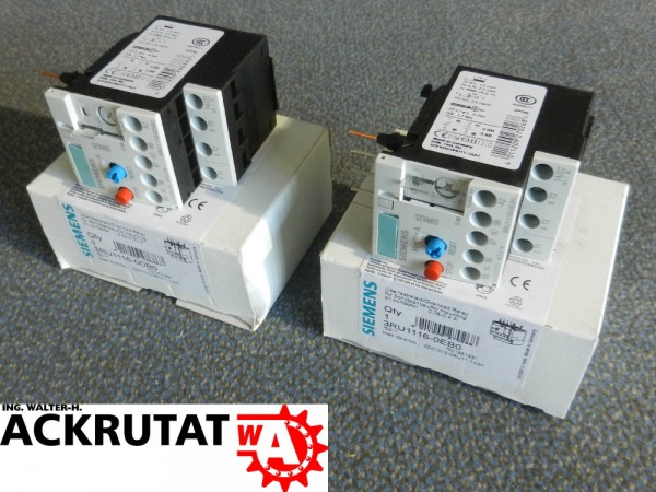 Siemens 2 Stück Sirius 3RU1116-0EB0 3RU1116-0DB0 E01 Überlastrelais Relais