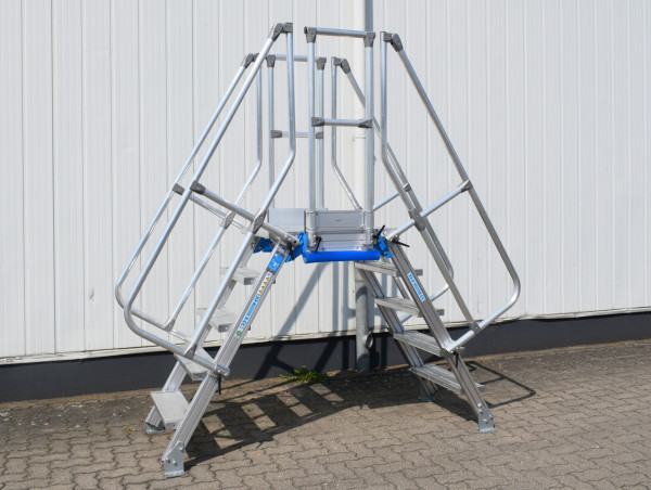 Zarges 904146206 Ueberstieg Podesttreppe Plattformtreppe Alu-Ueberstieg Industrietreppe
