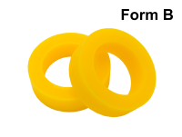 10 Stützring Form B Ø 89 x 133 mm Gummiring PU Endring Tragrolle   10 Stützring Form B Ø 89 x 133 mm Gummiring PU Endring Tragrolle
