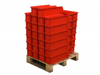 38 Stück Größe 511 Sichtlagerkästen Stapelbehälter rot Polypropylen 38 Stück Größe 511 Sichtlagerkästen Stapelbehälter rot Polypropylen