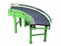 90° Kurvenrollenbahn angetrieben Budde Fördertechnik Förderbreite 500 mm  90° Kurvenrollenbahn angetrieben Budde Fördertechnik Förderbreite 500 mm