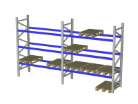 Bito P 28 Palettenregal gebraucht Lichte Weite 2.700 mm Tiefe 1.100 mm Hochregal Bito P 28 Palettenregal gebraucht Lichte Weite 2.700 mm Tiefe 1.100 mm Hochregal