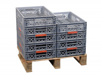 9x Stapelkorb 600 x 400 x 120 mm (BxTxH) Auer Eurobox lebensmittelecht Lagerkiste 9x Stapelkorb 600 x 400 x 120 mm (BxTxH) Auer Eurobox lebensmittelecht Lagerkiste