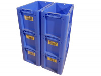 6x Eurostapelbehälter Bito XL 32221 Industriebox Lagerkasten blau Stapelbehälter 6x Eurostapelbehälter Bito XL 32221 Industriebox Lagerkasten blau Stapelbehälter