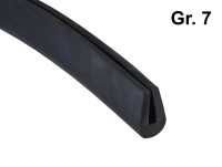 Siebschutzprofil Gr. 7 Klemmprofil Gummi SBR Siebschutzprofil Gr. 7 Klemmprofil Gummi SBR