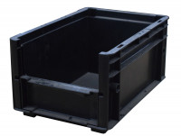 UTZ Sichtlagerkiste schwarz, stapelbar UTZ Sichtlagerkiste schwarz, stapelbar