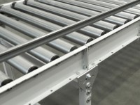 Vorschau: einseitige Seitenführung Rollenbahn Förderstrecke Vorschau: einseitige Seitenführung Rollenbahn Förderstrecke