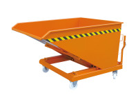 Schüttgut-Kippbehälter 2014 in orange lackiert Schüttgut-Kippbehälter 2014 in orange lackiert