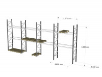 Palettenregal Schwerlastregal Skizze Maße Industrieregal  Palettenregal Schwerlastregal Skizze Maße Industrieregal