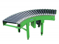 90° Rollenbahn Förderkurve angetrieben Budde Fördertechnik Förderbreite 500 mm 90° Rollenbahn Förderkurve angetrieben Budde Fördertechnik Förderbreite 500 mm