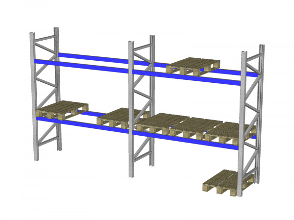 2 Felder Palettenregal schwerlastregal Bito P18 