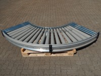 Rollenbahnkurve 90° Bahnbreite 830 mm Stückgutförderer Kurvenförderbahn Schwerkraft Rollenbahnkurve 90° Bahnbreite 830 mm Stückgutförderer Kurvenförderbahn Schwerkraft